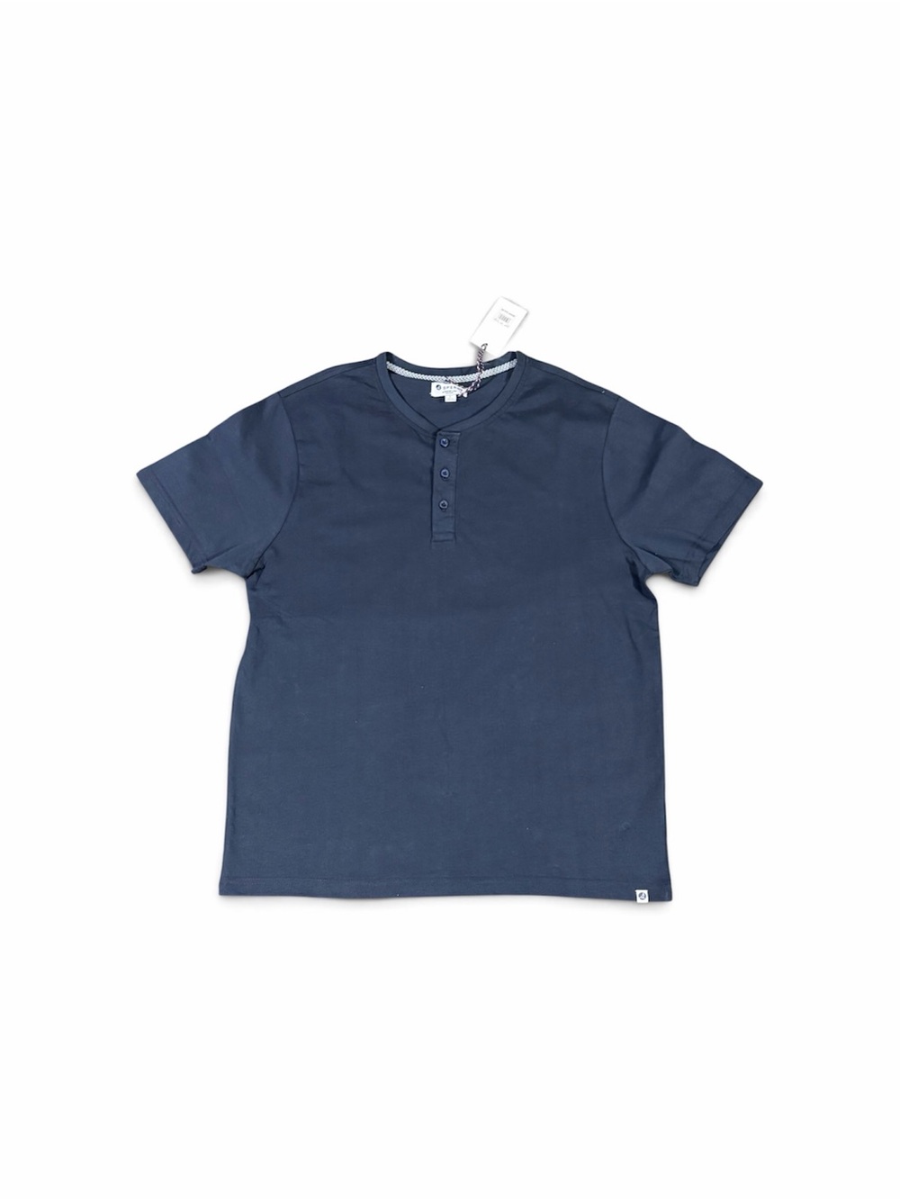 Sperry Navy blue Short-Sleeve Henley Shirt never worn still has tags 100% cotton